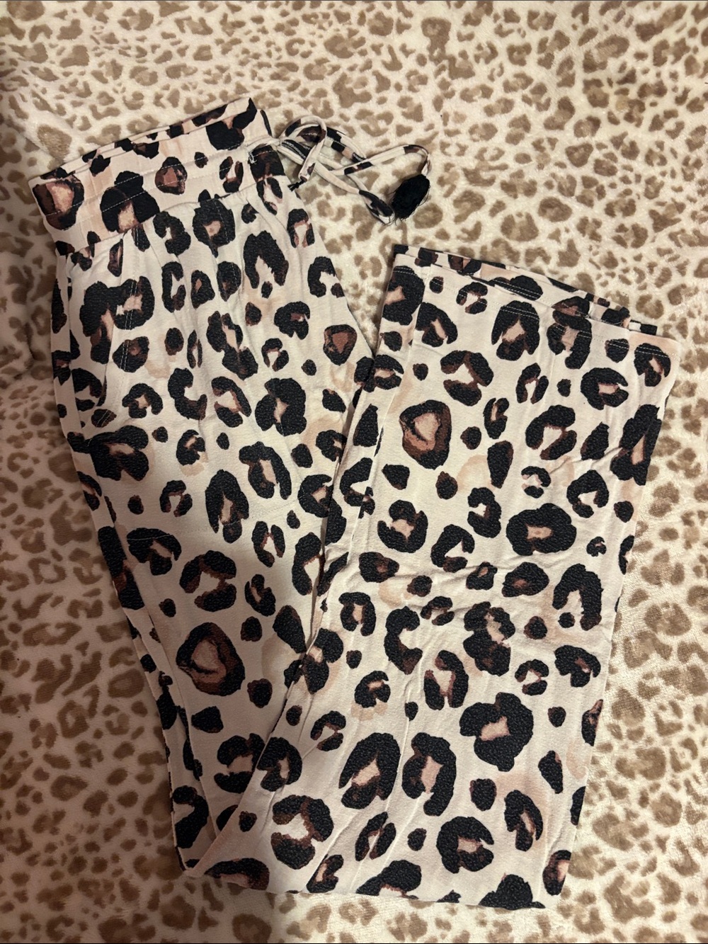 Target Women’s Leopard Print Jogger Pants - Cream & Black